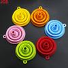 JCD 1pcs Silicone Collapsible Foldable Funnel Household Kitchen Cooking Tools Portable Wine Mini Portable Oil Pot Funnel