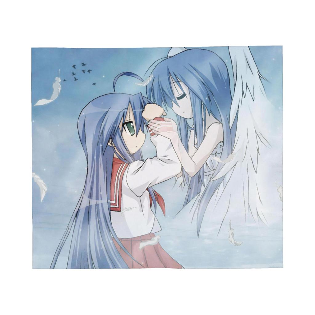 Anime Lucky Star Blanket Fuzzy Funny Warm Throw Blankets for Home Decoration