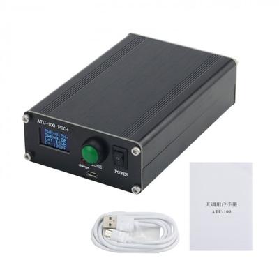 ATU-100 Pro+ Automatic Antenna Tuner 100W 1.8-55MHz 0.96Inch OLED Display Assembled with Metal Case Rechargable Battery