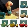 Ceramic Matcha Whisk Stand Kiln Discoloration Green Tea Maker Cup for Tea Set Accessories