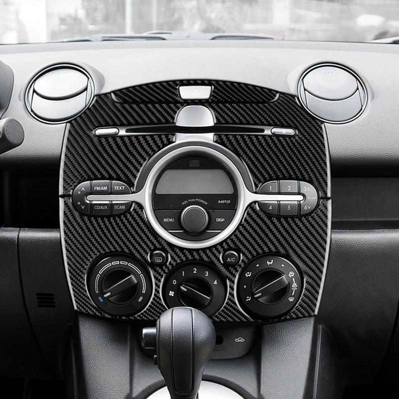 For Mazda 2 2008-2014 Center Control Panel Frame Trim Anti Scratch Wear Resistant Interior Decor Modification Car Accessories