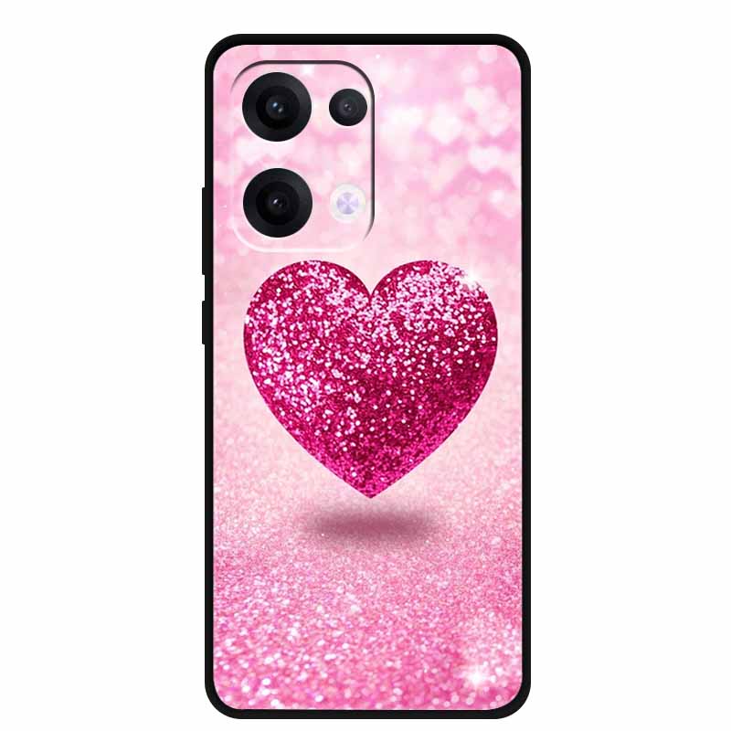 For Oppo Reno13 5G Case Soft TPU Cute Cartoon Silicon Back Cover for Oppo Reno 13 Pro Phone Cases Reno13Pro 13Pro 5G Black Shell