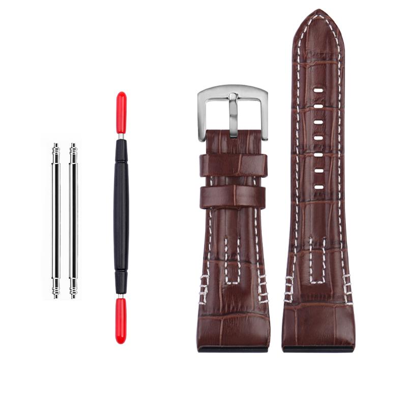 ONE26mm Genuine Leather Watchband For Seiko VELATURA/SRH Series SRH013 SPC007J1 SPC007 Strap With Steel Buckle Watch Band BraceletMN