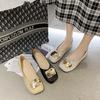 22 Spring and Summer Temperament Rhinestone Decorative Flat Casual Shoes Trendy Shallow Single Shoes Comfortable Mother Shoes