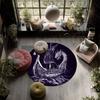 Viking Ship,Round Area Rug,Carpet Rug for Living Room Bedroom Sofa Playroom Decor,Non-slip Floor Mat