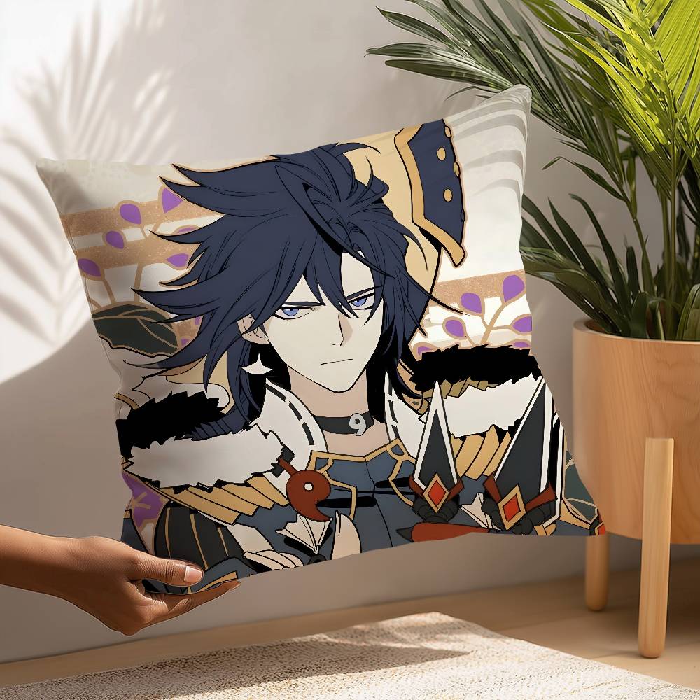 Горячая игра Onmyoji Наволочка Плюшевая ткань Мягкая наволочка Двусторонняя печать Наволочка для подушки Бытовые подарки 12x12Inch