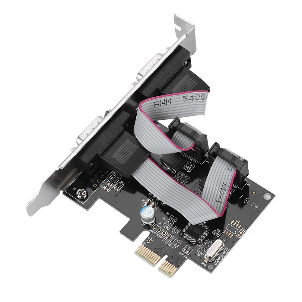 PCI E to RS232 2 port Serial Port Converter PCI Express Controller Adapter Expansion Card