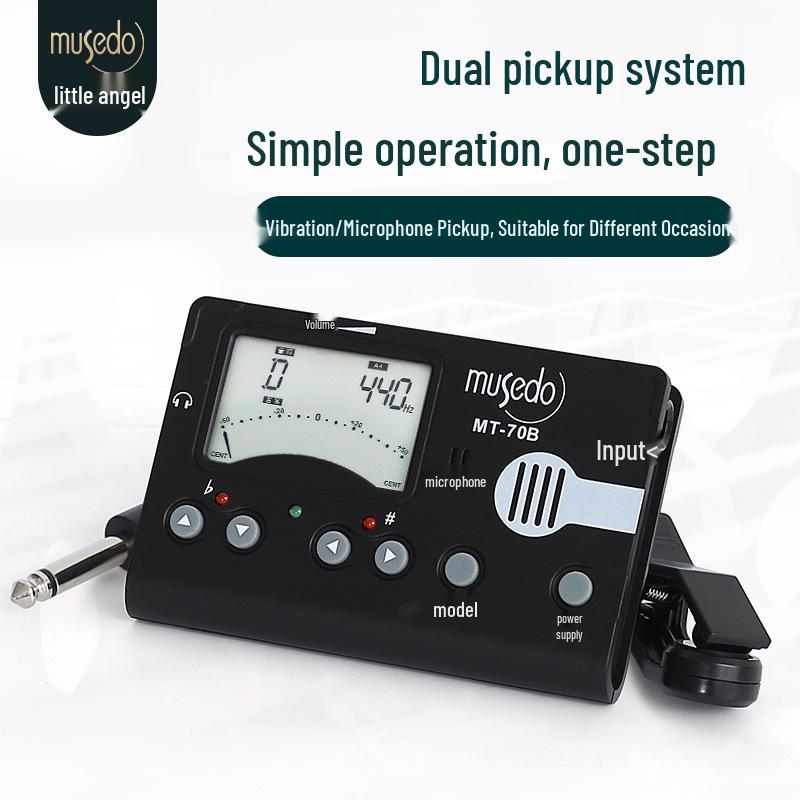Gushefang S6 3-in-1 Guzheng Tuner: Pitch, Metronome, Rhythm Keeper with Precise Pickup and Twelve Equal Temperament.