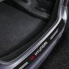 1pcs Carbon Fiber Car Trunk Rear Bumper Sticker Guard Plate Protector For Hyundai Logo IX35 Bayon Kona I30 ElantraSolaris Palisade
