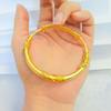 Vietnamese Gold-Plated Acacia Bangle: Adjustable Push-Pull Bracelet for Women