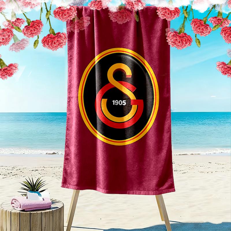 Galatasaray SK Beach Towel Suitable for Various Scenarios Such As Kitchen, Bathroom and Beach Swimming