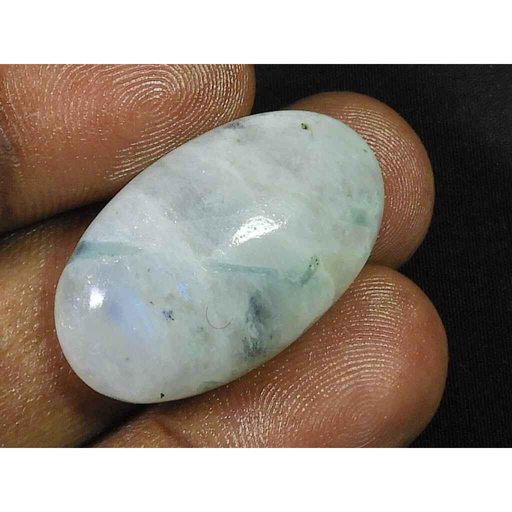 AAA Natural Rainbow Moonstone Oval Cabochon Loose Loose Gemstone 18X31X7MM SK-1807