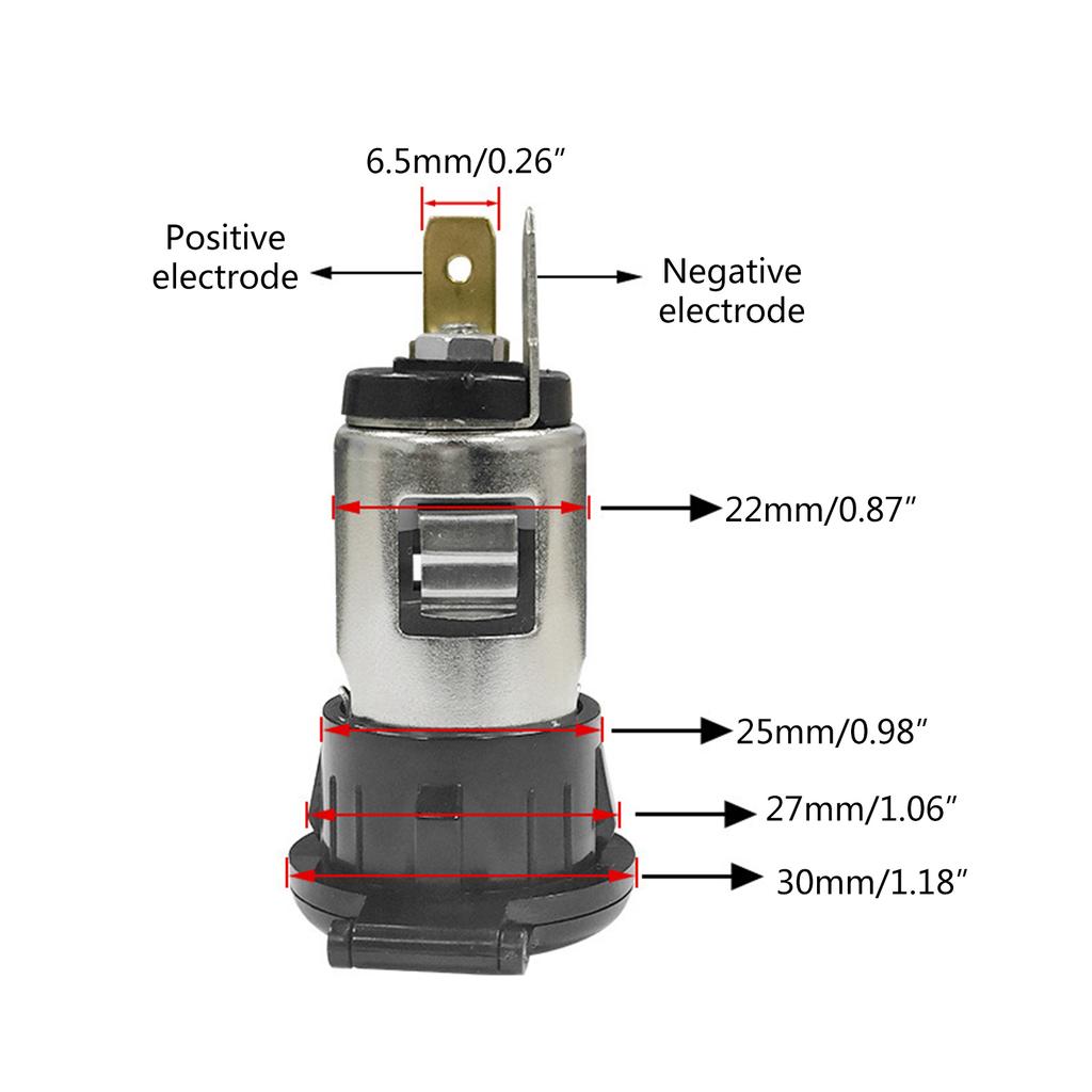 12V-24V Çakmak Adaptörü Güç Çıkışı Yedek Evrensel Otomotiv Aksesuarları Çakmak Güç Çıkışı Soketi