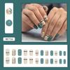 Natural Clear Lake Green Cute Animal Nail Art Giraffe Leaves Fake Nails Children's Fun Wearing Nails
