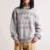 Cross-border European and American trendy brand Gallery Dept shredded letter print printed long-sleeve crew neck sweatshirt for men and women