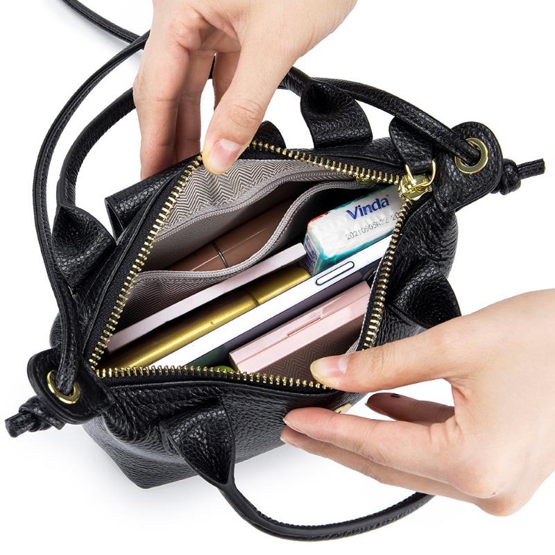 Borsa a tracolla in vera pelle Mini borsa a tracolla alla moda in pelle di mucca con strato superiore per donna Borsa a tracolla piccola quadrata alla moda