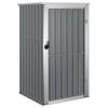 vidaXL Grey Garden Tool Shed 88x89x161 Cm Galvanized Steel