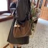 Retro high-end niche design commuter tote bag large bag women's 2025 new soft leather shoulder bag