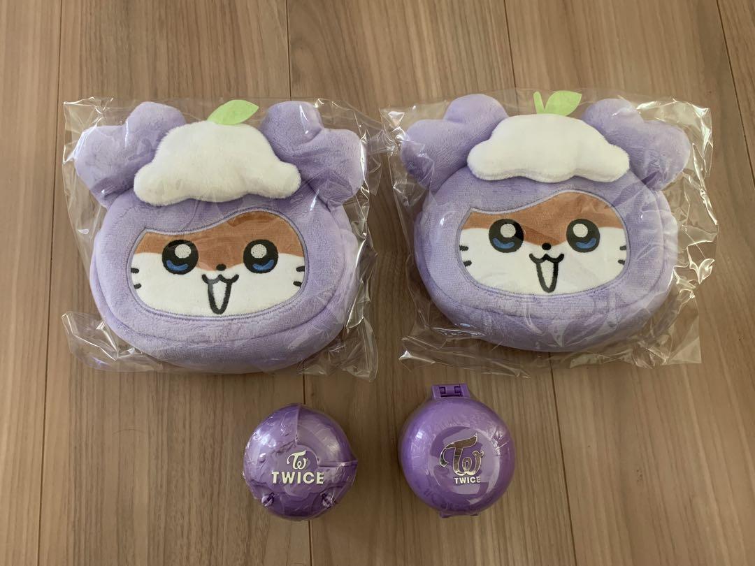 

[USED] TWICE Sanrio Face Pouch Gacha Sana Sably 4 pieces