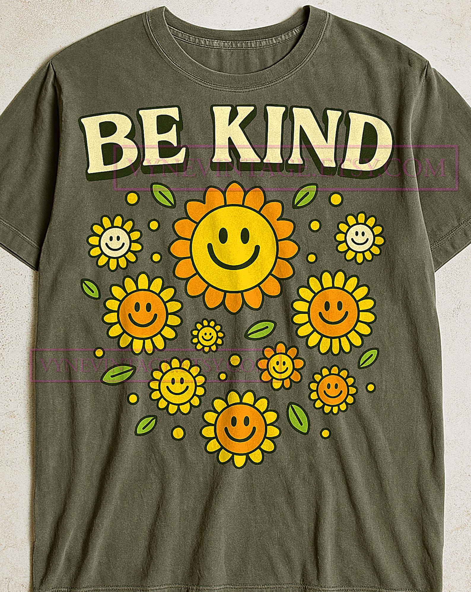 Be Kind Sunflower T-Shirt, Positive Quote Graphic Tee, Inspirational Shirt, Flower Lover Gift, Motivational Wear 4XL