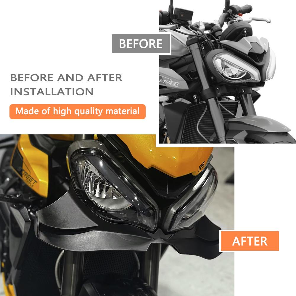 Per Street Triple 765RS 765 R RS 2024 2020-2025 Moto Spoiler Frontali Ala Portante Winglet Ala Aerodinamica Spoiler Anteriore