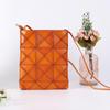 Handmade Versatile Women's Geometric Cowhide Crossbody Bag - Large Capacity & Casual Style