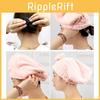Fleece Bow Coral Solid Color Dry Hair Cap Bathroom Supplies Durable Breathable