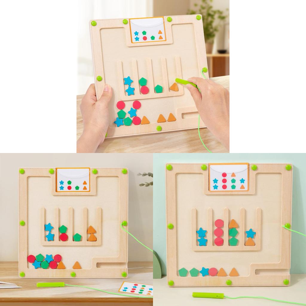 Wooden Shape Color Match Board For Kids Educational Toy For Toddlers