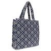 Tory Burch T Monogram Double T Logo Diamond Pattern Large Capacity Commuter Tote Bag Women Tote Navy-Blue 149296-405