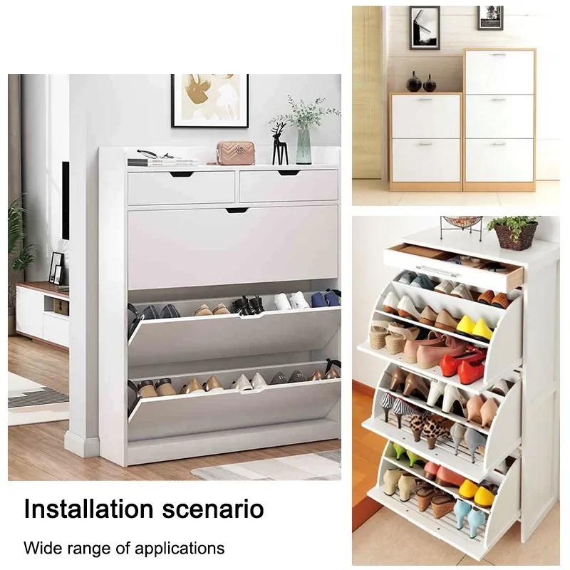 2 Stück Schuhschubladenschrank Scharnier Schrank Scharnier Regal Metallzubehör Edelstahl Faltbares Regalbeschlag 3 Lagen