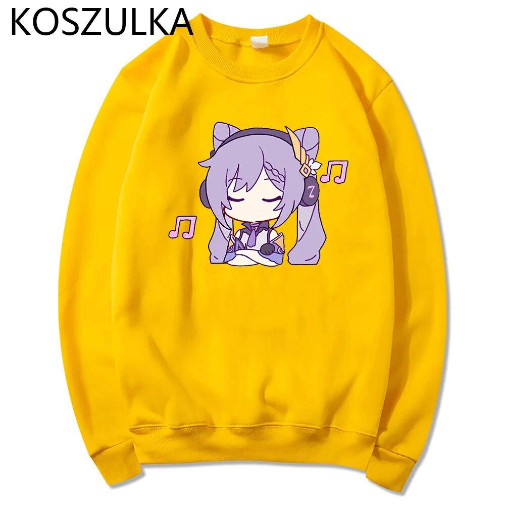 Hot Genshin Impact Hoodie Women Unisexga Harajuku Kawaii Keqing Hoodie Unisex Graphic Winter 2022 Game Sweatshirt Pullover Sudadera