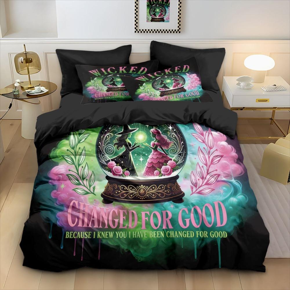 Magical Witch Duvet Cover pillowcase Bedding Bedroom Decoration Children Gift adult Single Double bed Large SizeZip Duvet Cover