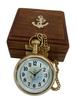 Nautical Antique Brass Pocket Watch with Box Gift For Occassion