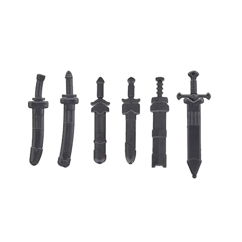 MOC Military Movie Figure Medieval Weapon Building Block Scabbard Sword Ax Hammer Bow Arrow Kit Gun Fan Mini Toy Brick Gift K038