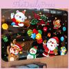 Electricity Christmas Static Stickers With Santa Claus Reindeer Snowman Design