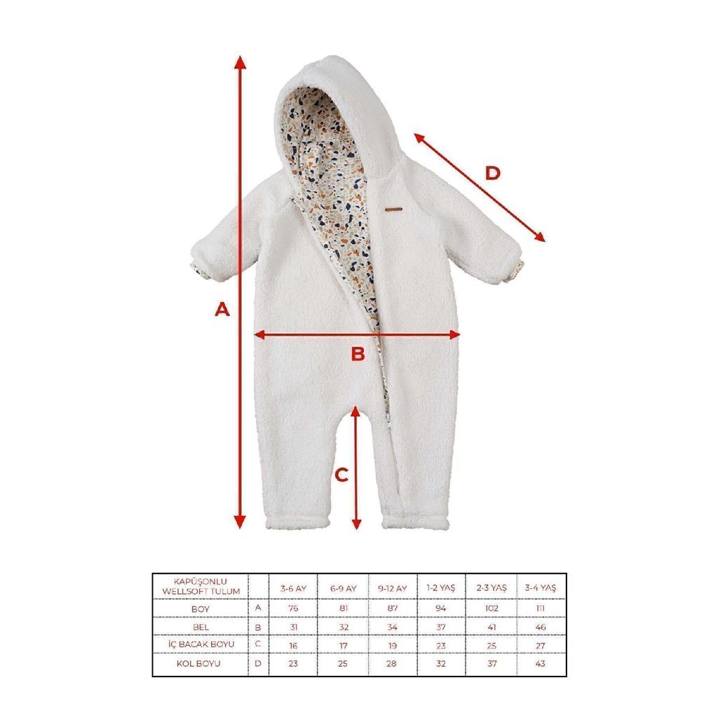 Hooded Wellsoft Jumpsuit Baby White