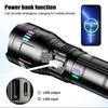 30W High Power Strong Light Flashlight Charging Long Range Flashlight New Telescopic Variable Focus High Luminous Aluminum Alloy Flashlight
