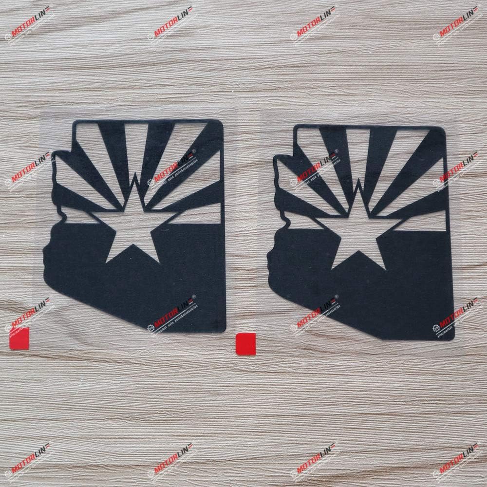 2X White 4   Arizona Flag Map Decal Sticker American State Car Vinyl Die-Cut no bkgrd 12130 чёрный