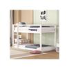 Lit Superposé - MUVOE - 90x200cm - Bois Massif - Blanc - 2 Places