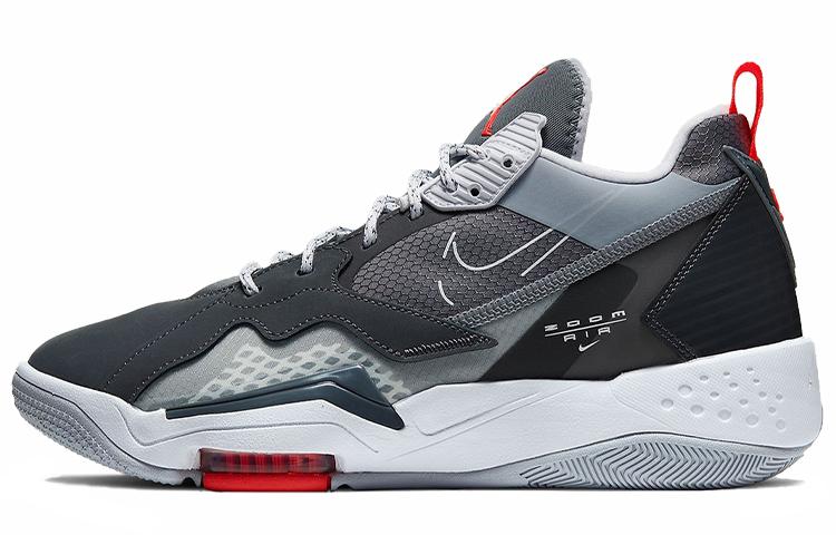 Jordan Zoom 92 Dark Smoke Grey Gym Red 40