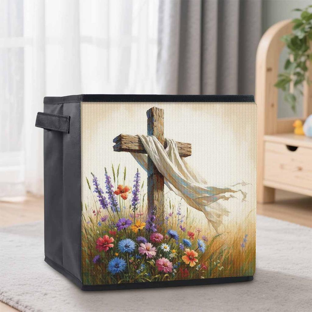 Graves and Crosses 5D Diamond Painting Storage Basket Full Round Drill Mosaic Diamond Embroidery Cross Stitch Kits Home Decor Home Decor