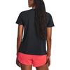 Under Armour RUSH T Shirts Women's Black Crew Neck Moderate Straight Fit Unisex 1379141-001