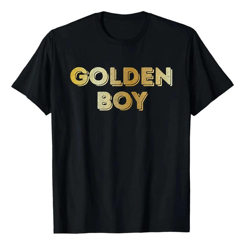 Camisa Golden Boy Lucky, Divertida Y Divertida Camiseta Good S