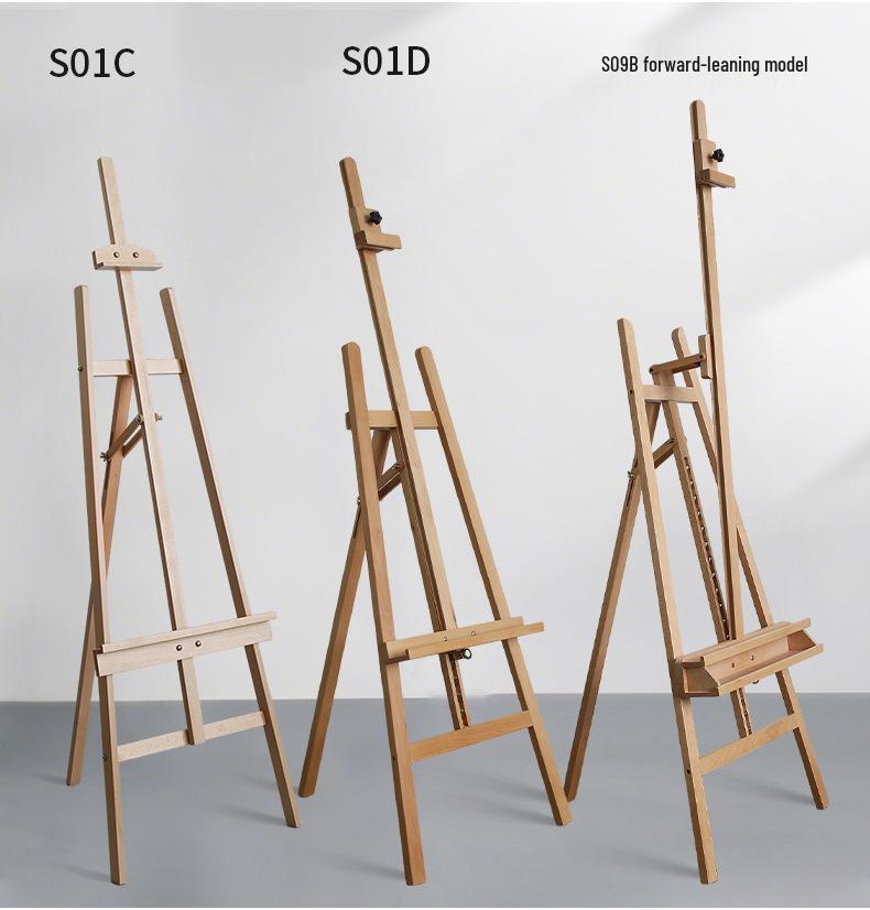 Beechwood Adjustable Easel for Art Students, 1.5m Display Tripod Stand