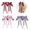 1Pair  Ribbon Bows Hair Barrettes Unique Solid Colors Fashion Hairpieces Elegant Accessories For Females