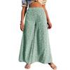 Women Pants High Waist Floral Print Wide Leg Trousers Vintage Style Loose Fit Casual Long Pants with Pockets
