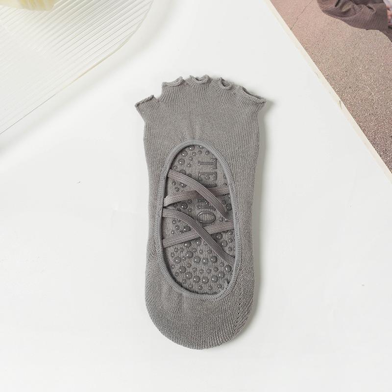 Women's Spring and Summer New Cross Strap Backless Toe Professional Yoga Sports Non Slip Five Finger Socks