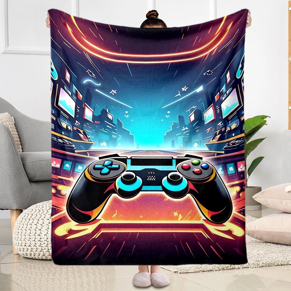 1pc Game Controller Blanket Comfortable Soft Lightweight Multi Seasonal Use for Travel Camping Picnics Sofa Office Bed Living Room Gift for Friends