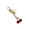 3D Cherry Keychain Pendant - Stylish Alloy Fruit Charm for Handbags