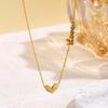 Elegant Titanium Heart Necklace - LOVE Letter Clavicle Chain for Women, Perfect Gift for Best Friend